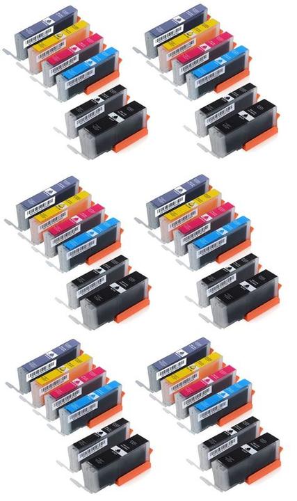 Actual product image Hermex Compatible Canon Pixma TS8350 replacement printer cartridges (M, C, Y, FC, PC, PM)