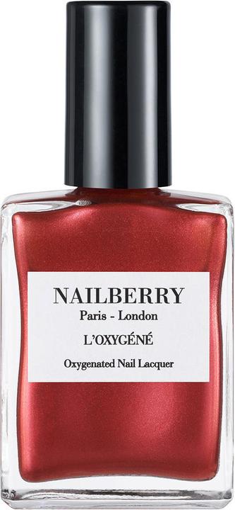 Actual product image Nailberry L'Oxygéné Oxygenated Nail To the Moon and Back (Metallic iridescent rose gold, Gel-Effect Nail Polish)