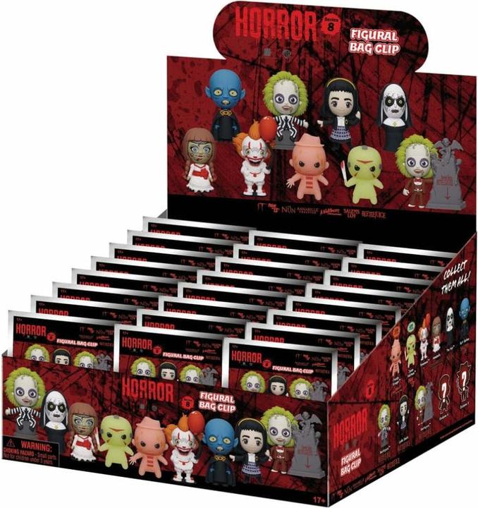 Actual product image Monogram Int. Warner Brothers PVC bag tags Horror Series 8 Display (24)