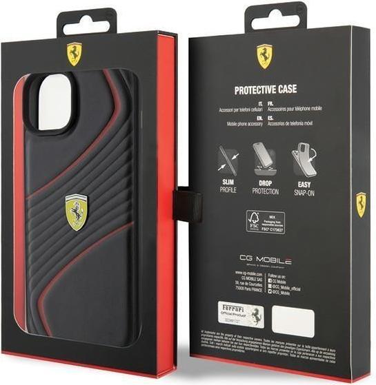 Produktbild Ferrari FEHCP15MPTWK iPhone 15 Plus 6.7" czarny/black hardcase Twist Metal Logo (Apple iPhone 15 Plus, Apple iPhone 14 Plus)