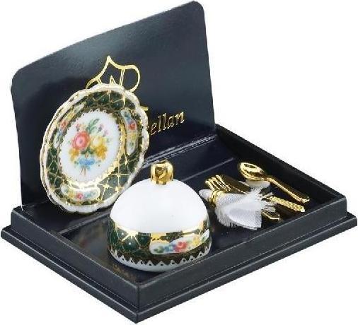 Actual product image Reutter 001.419/5 - Dinner for one Irish, miniature on a scale of 1:12