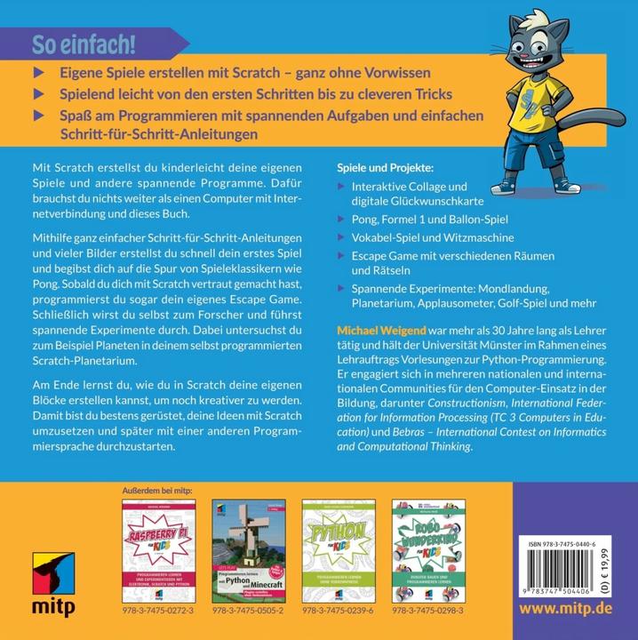 Image du produit Programmieren lernen mit Scratch - So einfach! (Allemand, Michael Weigend, 2022)