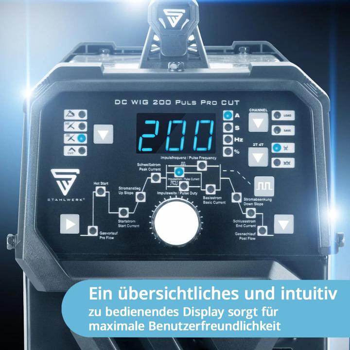Produktbild Stahlwerk Kombi-Schweissgerät DC WIG 200 Puls Pro CUT 4-in-1