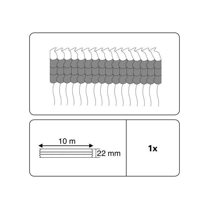 Produktbild Gardinia Universal-Gardinenband weiss 1000 x 2,2