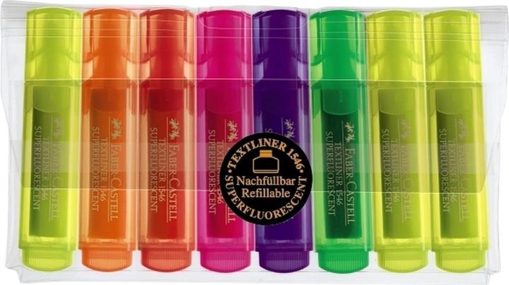 Image du produit Faber-Castell Texte, cas des 8 fluorescents (Multicolore, 1 mm, 8 x)