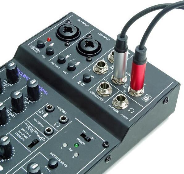 Actual product image keepdrum Splitter cable AC048M Y-cable jack 1x stereo to 2x mono 5m (5 m)