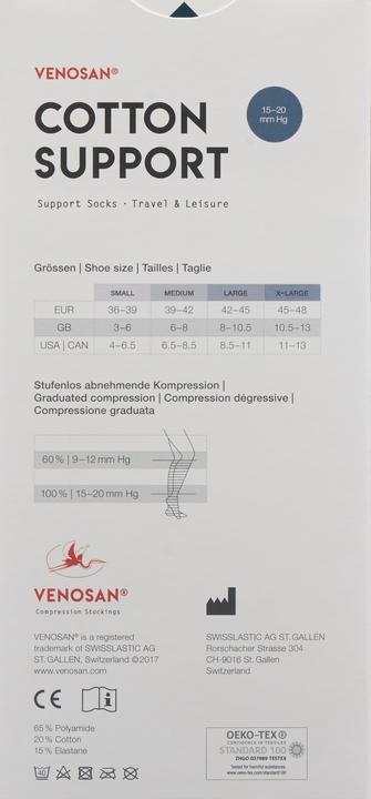 Immagine prodotto Venosan COTTON SUPPORT Socks A-D S olive (S)