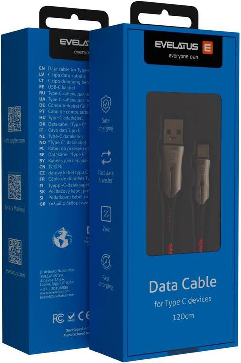Immagine prodotto Evelatus Cavo dati Type-C TPC02 (1 m)