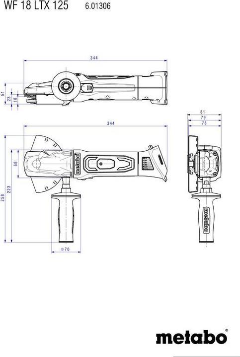 Image du produit Metabo Meuleuse d'angle sans fil (125 mm)