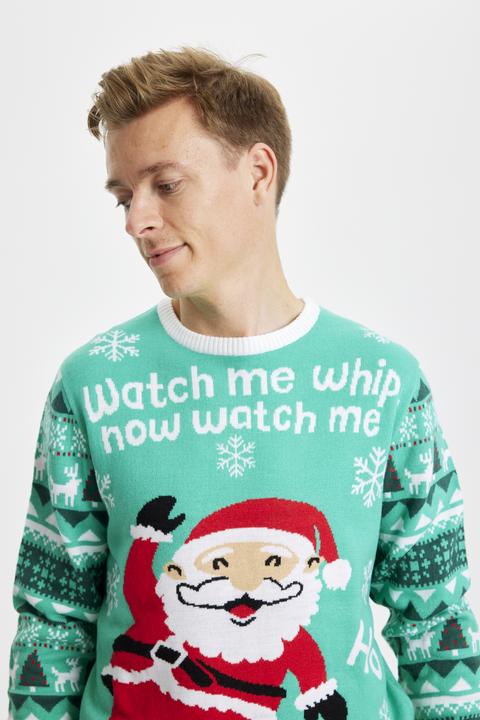 Actual product image Christmas Sweats Watch Me Whip Sweater (S)