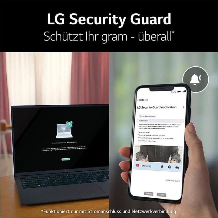 Image du produit LG gram 14Z90R-G.AA79G W11H (14", Intel Core i7-1360P, 16 Go, 1000 Go)