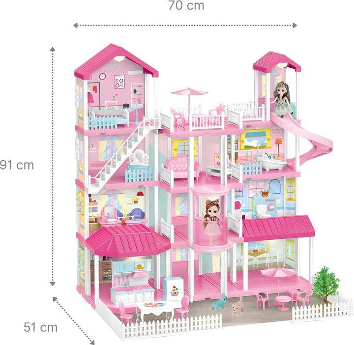 Hermex Maison de poupées Salon Meubles Jouets Maison de jeu Villa Résidence Château