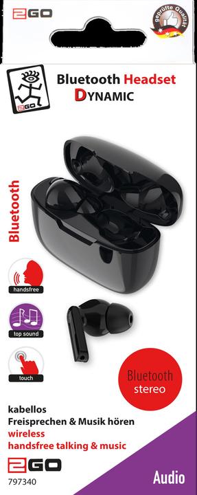 Image du produit 2GO TWS Dynamic Casque sans fil intra-auriculaire Appels/musique Bluetooth (2.50 h, Sans fil)