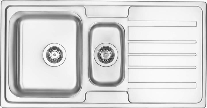 Image du produit No Name 1 évier 5 bacs en acier avec égouttoir (50 cm)
