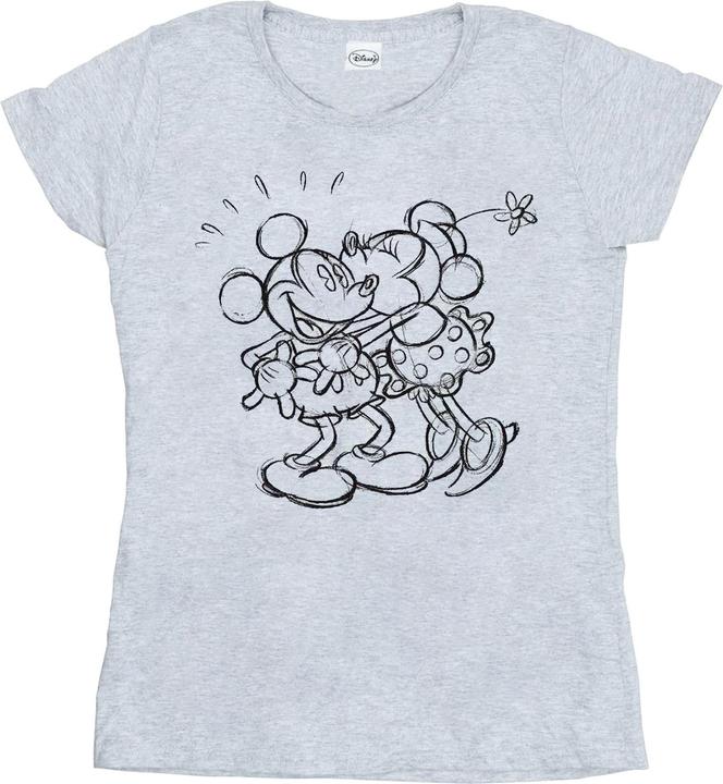 Disney Mickey And Minnie Mouse Kiss Sketch TShirt (S)