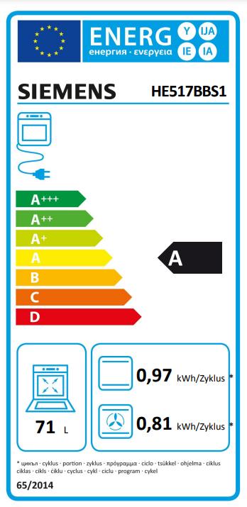 Energie-Label Siemens EI645CFB1E