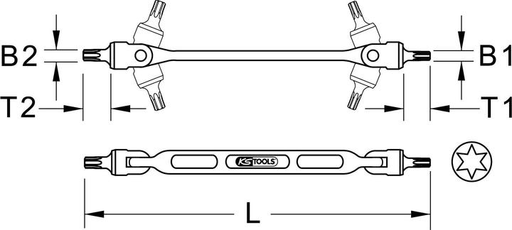 Produktbild KS Tools Doppel-Gelenkschlüssel