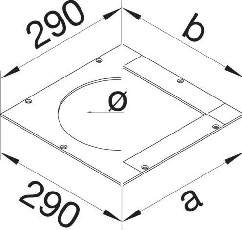 Actual product image Hager TEH UDM2147E04 Mounting cover for UD Gr 2 E04 147x247mm