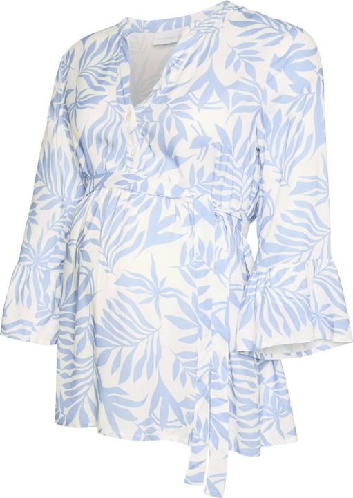 Produktbild Mamalicious Locker geschnitten V-Ausschnitt Ärmelbündchen mit Rüschen Weite Ärmel Top Bluse (S)
