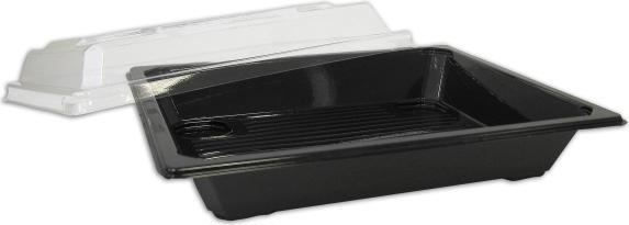 Produktbild Gardena Kunststofftablett Sushi zwischen schwarzem APET 215x147x25mm 300pcs/Karton - (300 pcs.)