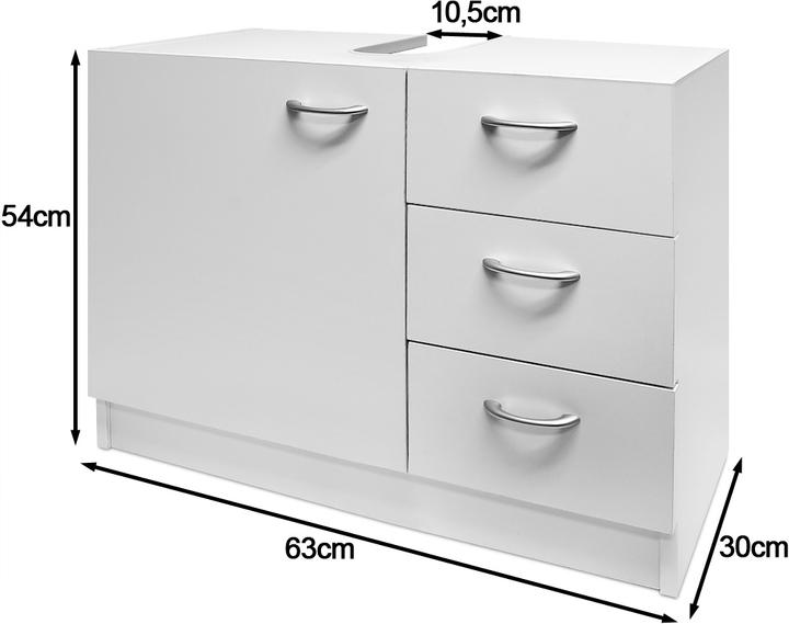 Produktbild Casaria Waschbeckenunterschrank (63 x 30 x 54 cm)