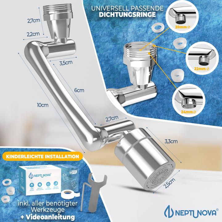 Produktbild Neptunova Wasserhahn Aufsatz schwenkbar