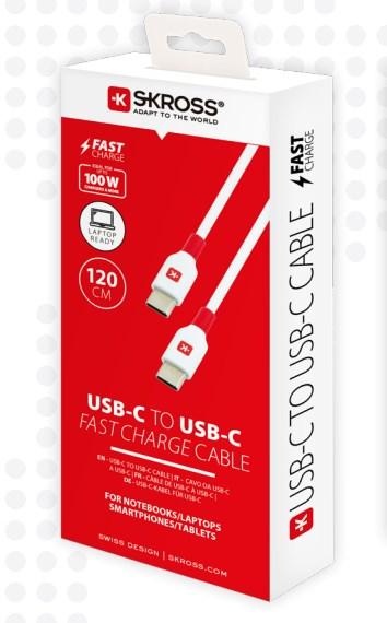 Actual product image Skross USB charging cable Fast Charging USB C - USB C 1.2 m (1.20 m, USB 2.0, 100 W)