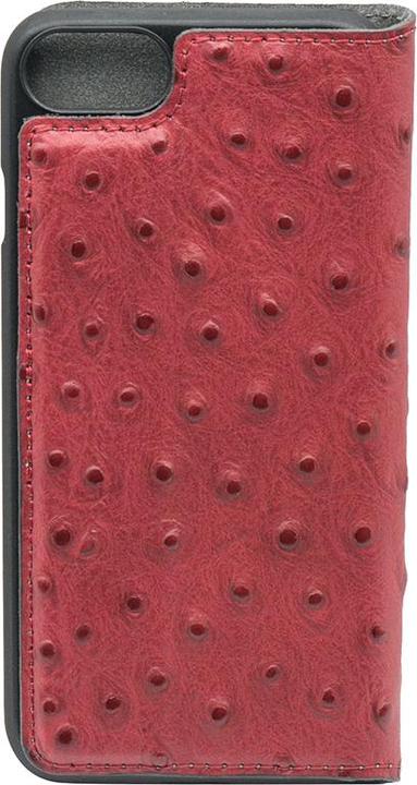 Productafbeelding Tellur Boekhoesje Struisvogel Echt Leer voor iPhone 7 rood (Apple iPhone 7)