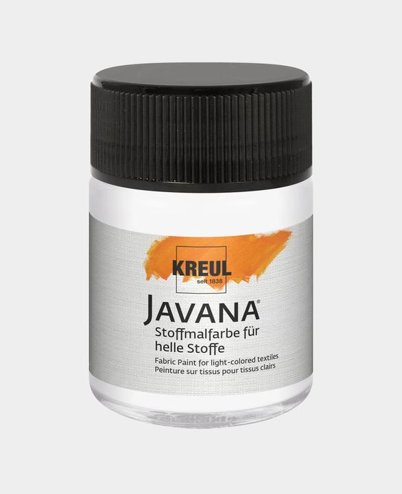 Actual product image Kreul Javana fabric paint for light fabrics, 50 ml (White, 50 ml)