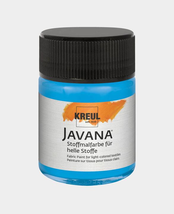 Produktbild Kreul Javana Stoffmalfarbe für helle Stoffe, 50 ml (Azurblau, 50 ml)