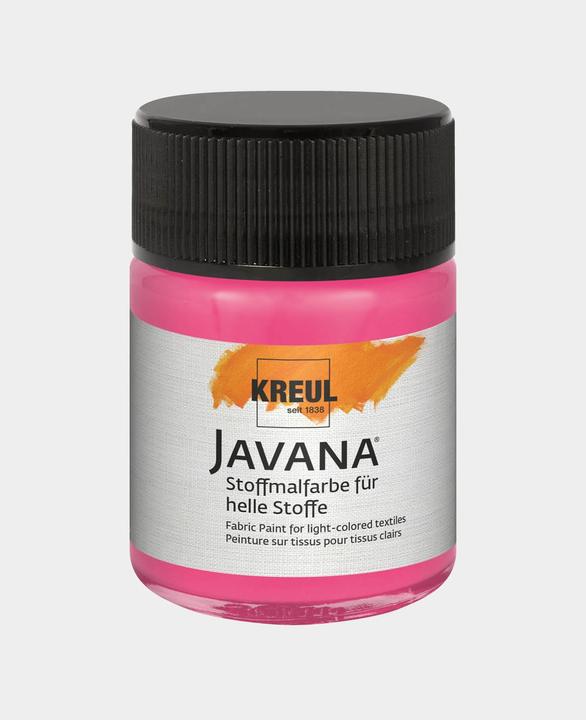 Actual product image Kreul Javana fabric paint for light fabrics, 50 ml (Pink, 50 ml)