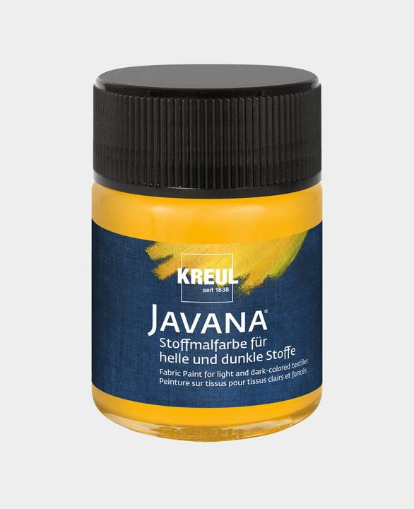 Produktbild Kreul Javana Stoffmalfarbe für helle und dunkle Stoffe, 50 ml (Goldgelb, 50 ml)