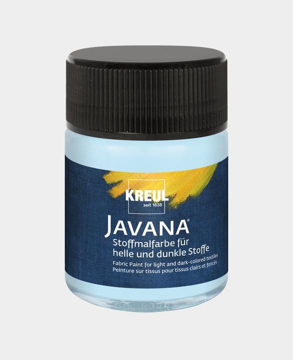 Produktbild Kreul Javana Stoffmalfarbe für helle und dunkle Stoffe, 50 ml (Eisblau, 50 ml)