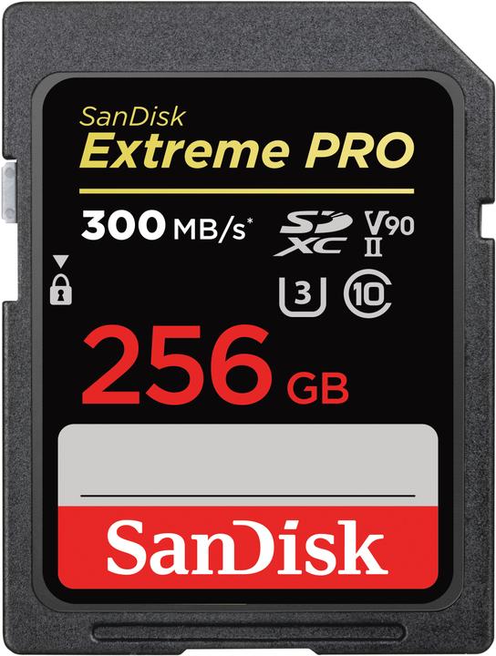 SanDisk Extreme Pro (256 Go, SDXC, U3, UHS-II)