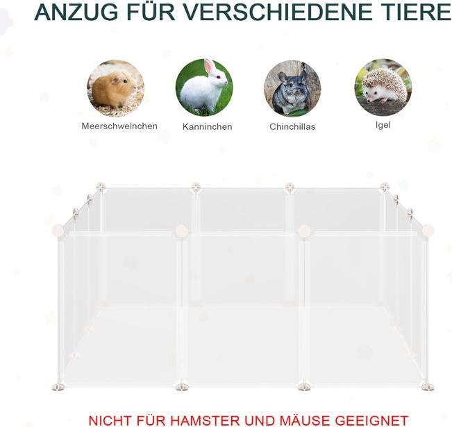 Produktbild Swisshandel24 Freilaufgehege Laufgitter DIY Freigehege Gittergehege Absperrgitter Kleine Haustiere Laufstall für I