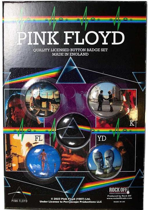 Pink Floyd Plattenhülle Abzeichen 5erPack Kunststoff Metall