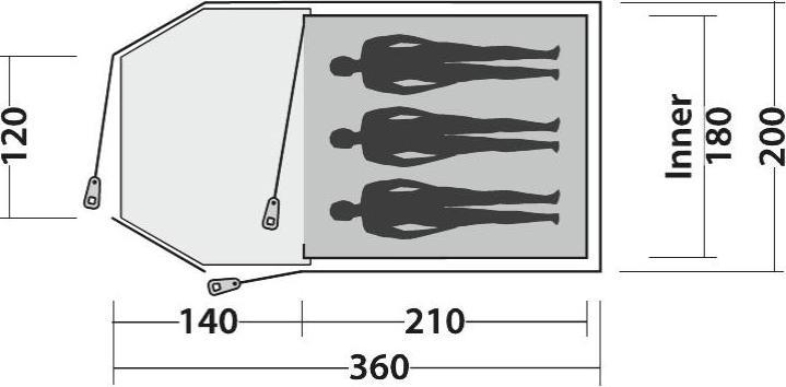 Actual product image Easy Camp Eclipse 300 dome tent (Dome tent, 4.50 kg, 3 persons)