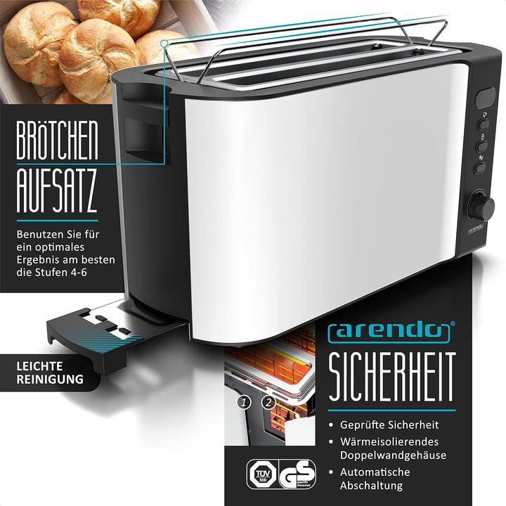 Image du produit Arendo Edelstahl Wasserkocher-Toaster-Set mit LED-Display (1.50 l)