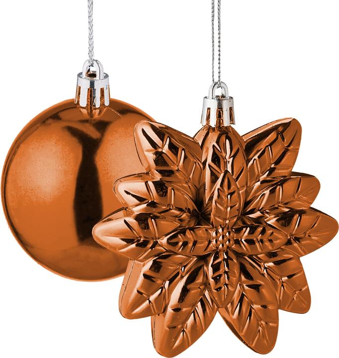 Orange in glitzernder, matter und glänzender Optik