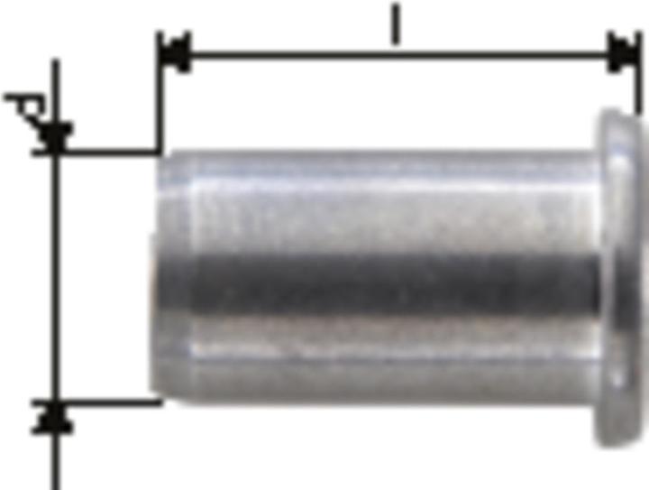 Produktbild Gesipa Blindnietmuttern M6 9x15,5 Alu