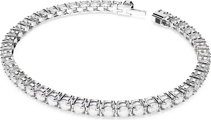 Produktbild Swarovski Matrix Tennis Armband Rundschliff Weiss (19 cm, Swarovski Metall)