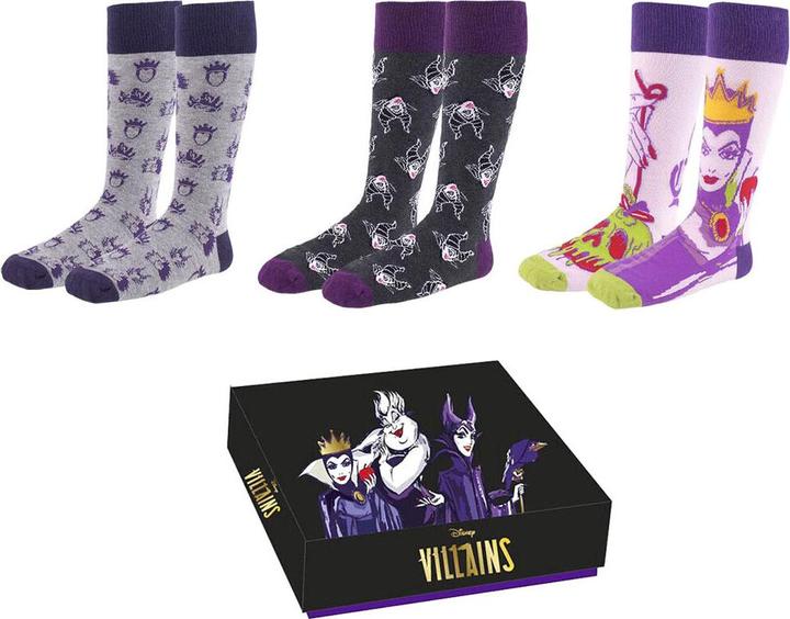 NoName VILLAINS - Pack de 3 paires de chaussettes (T36-41) (3er Pack, 36 - 41)