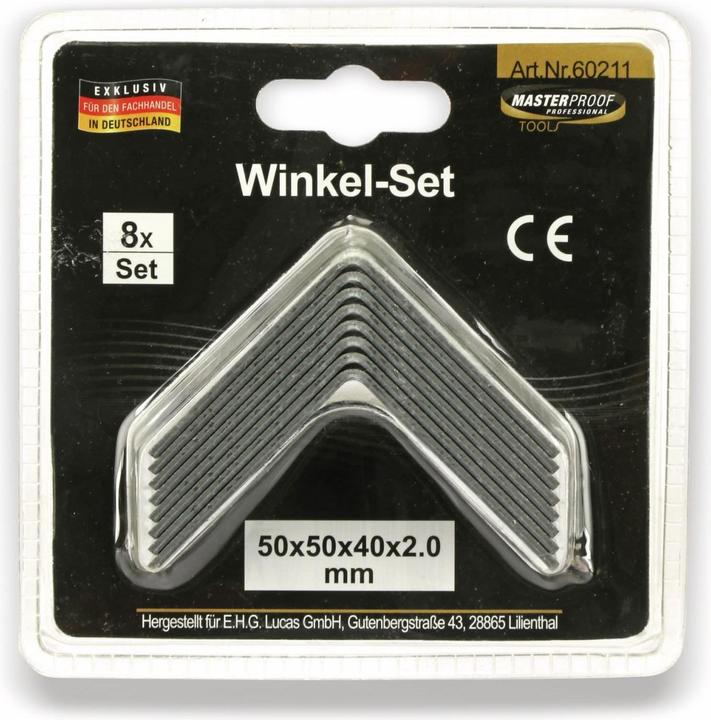 Produktbild Eneroid Winkelverbinder, 50x50x40x2 mm, 8 Stück (Winkelverbinder, 8 Stk.)