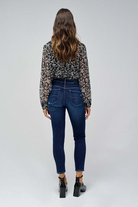 Actual product image Salsa Jeans Faith Cropped Skinny Dark Wash Jeans (28, 32)