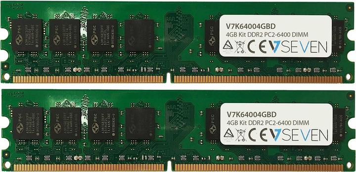 Produktbild V7 2X2GB KIT DDR2 800MHZ CL6 (2 x 2GB, 800 MHz, DDR2-RAM, DIMM)