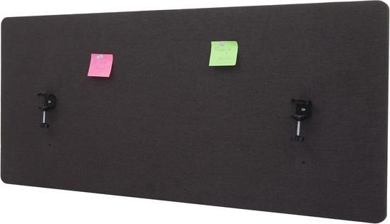 Produktbild Mendler Akustik-Tischtrennwand, Büro-Sichtschutz Schreibtisch Pinnwand, doppelwandig Stoff/Textil - 140x60cm (140 x 60 x 2 cm)