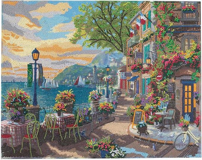Produktbild Craft Buddy Crystal Art Kit French Riviera Café 40 x 50 cm