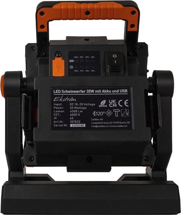 Produktbild Ekström Akku LED Scheinwerfer 35W mit USB + Stativ (4000 lm)