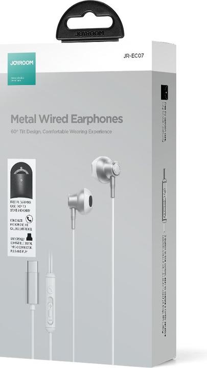 Actual product image Joyroom Wired Earphones JR-EC07, Type-C (Wireless)