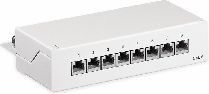 Produktbild Goobay CAT 6 Mini/Desktop Patch Panel, 8 Port, Weiss